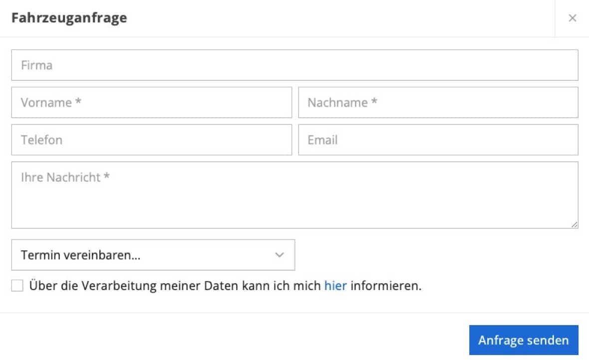 Fahrzeuganfrage-Formular Meinen BMW kaufen. Wir haben Ihren Wunsch Gebrauchtwagen. 